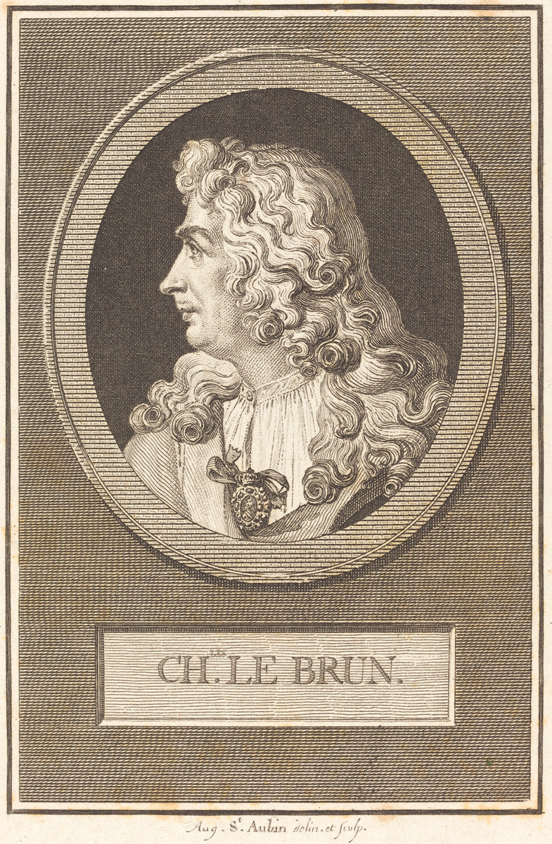 Charles Le Brun by Augustin de Saint-Aubin (French, 1736 - 1807), 16X12"(A3)Poster Print