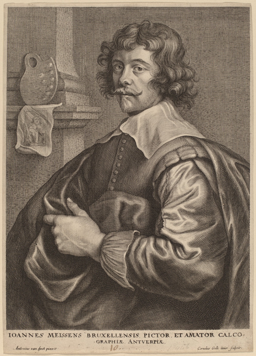 Joannes Meyssens by Cornelis Galle I after Sir Anthony van Dyck (Flemish, 1576 - 1650), 16X12"(A3)Poster Print