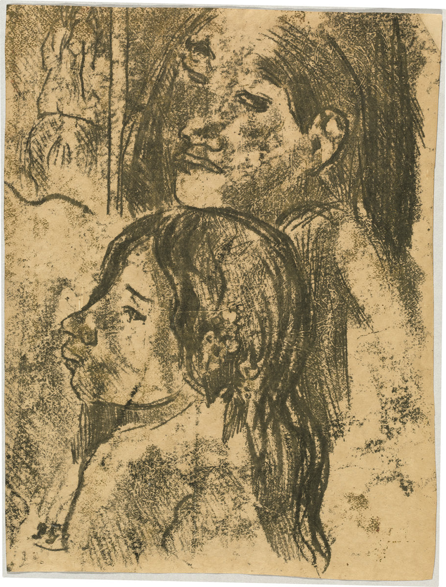 Two Marquesans [recto] by Paul Gauguin (French, 1848 - 1903), 16X12"(A3)Poster Print