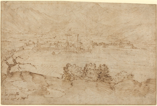 View of Fondi by Attributed to Anonymous Fabriczy (Netherlandish, active second half 16th century), 16X12"(A3)Poster Print