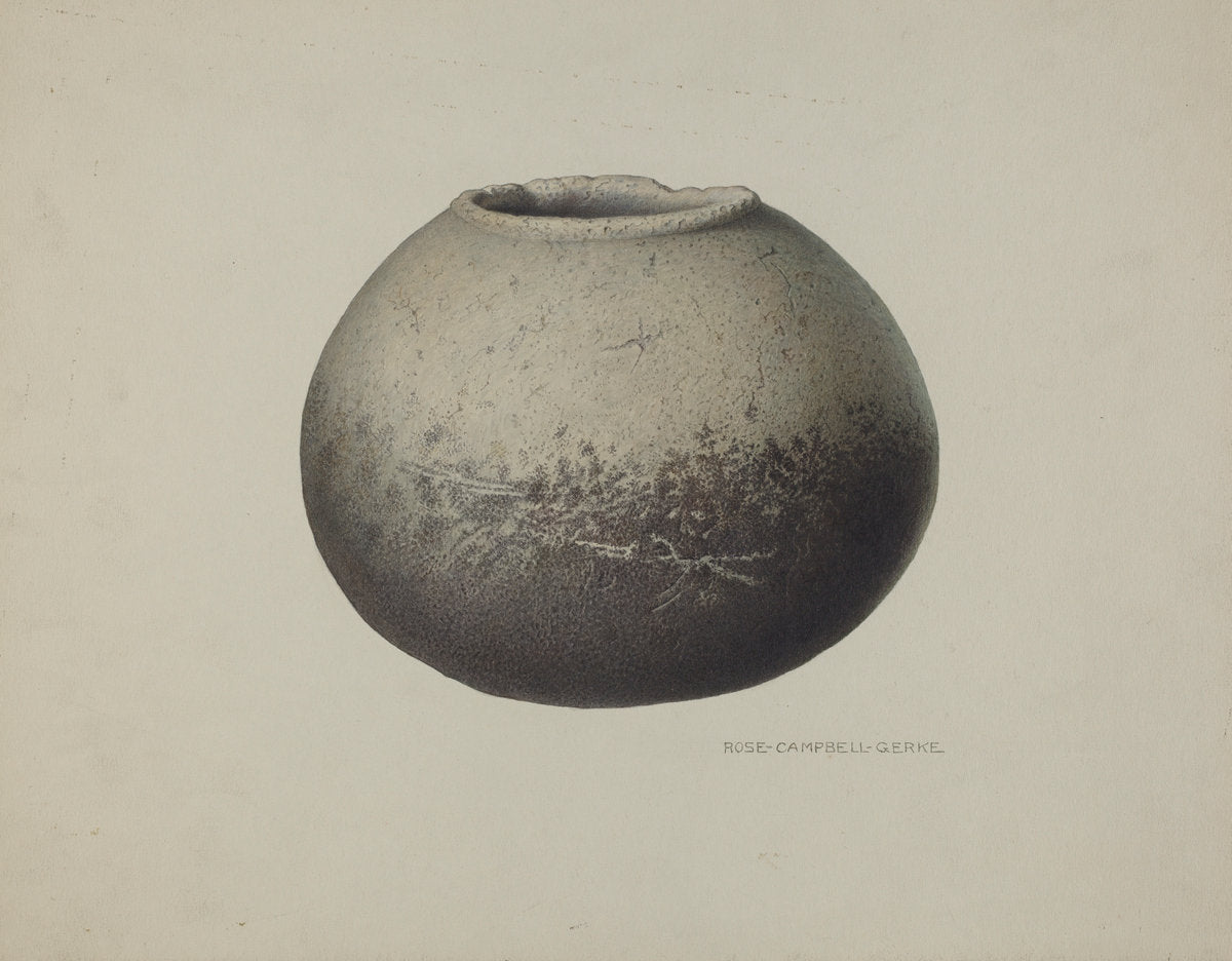Stone Olla by Rose Campbell-Gerke (American, active c. 1935), 16X12"(A3)Poster Print