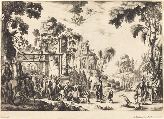 The Adoration of the Magi by Nicolas Cochin (French, 1610 - 1686), 16X12"(A3)Poster Print