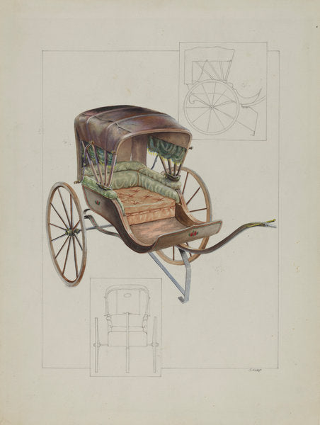Baby Buggy by Floyd R. Sharp (American, active c. 1935), 16X12"(A3)Poster Print