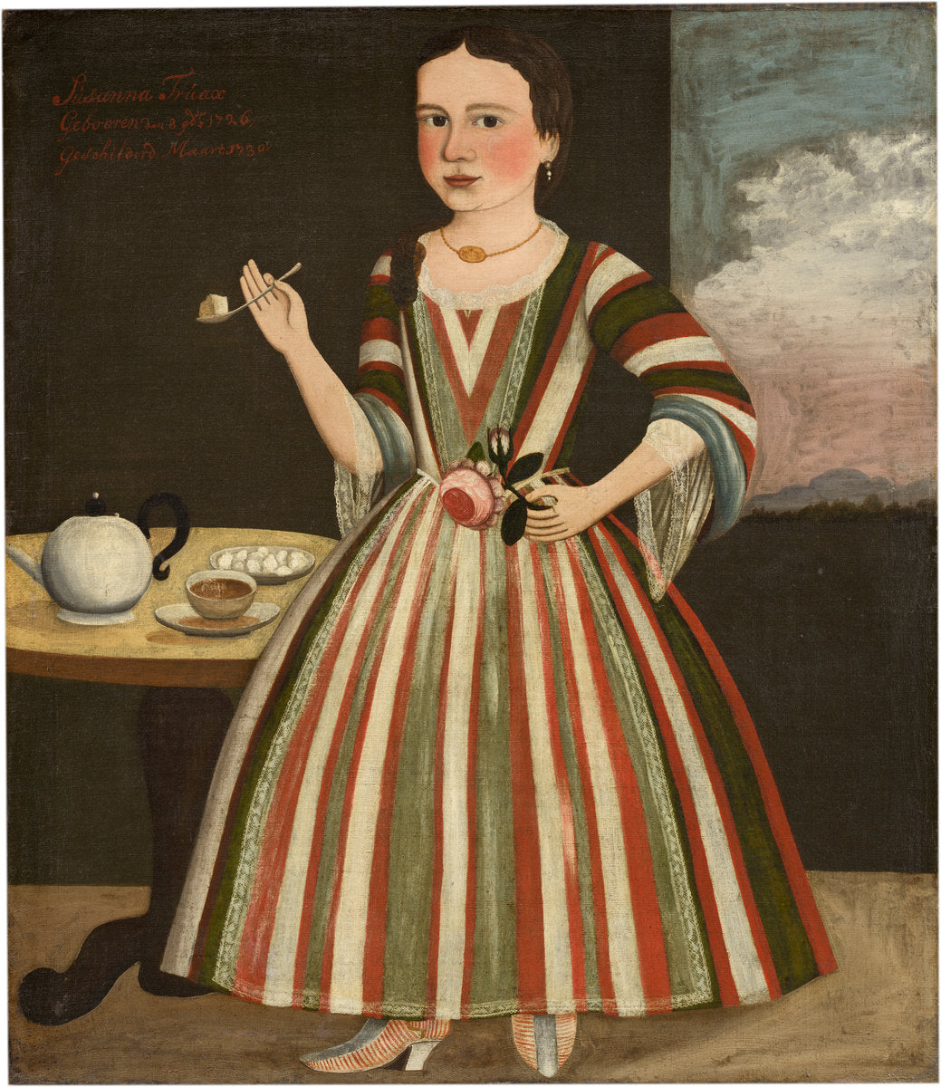 Susanna Truax by The Gansevoort Limner (Possibly Pieter Vanderlyn) (American, c. 1687 - 1778), 16X12"(A3)Poster Print