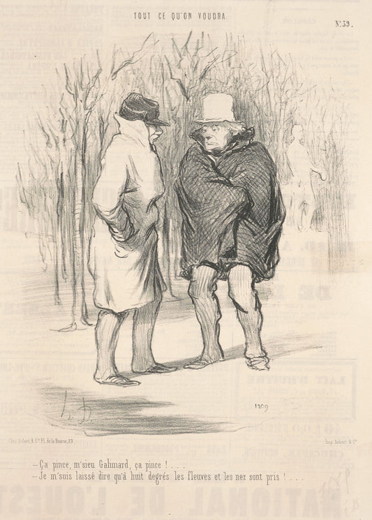 Ça pince, M'sieu Galimard, ça pince! ... by Honoré Daumier (French, 1808 - 1879), 16X12"(A3)Poster Print