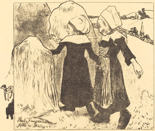 Pleasures of Brittany (Joies de Bretagne) by Paul Gauguin (French, 1848 - 1903), 16X12"(A3)Poster Print