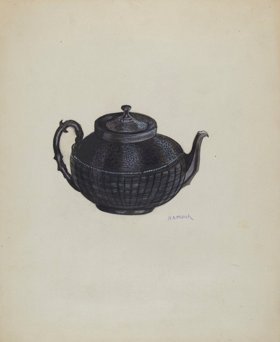 Wedgewood Teapot by Herbert Marsh (American, active c. 1935), 16X12"(A3)Poster Print