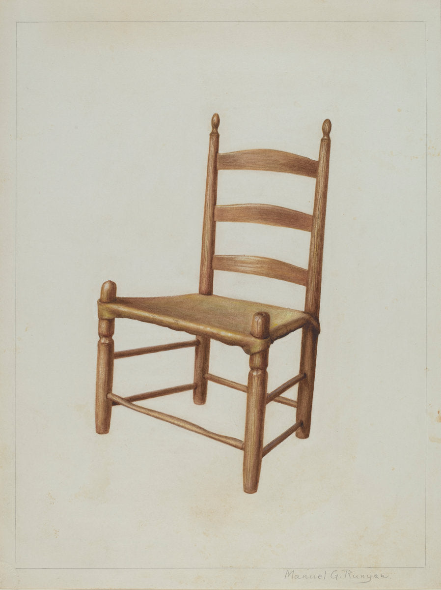 Dining Room Chair by Manuel G. Runyan (American, active c. 1935), 16X12"(A3)Poster Print