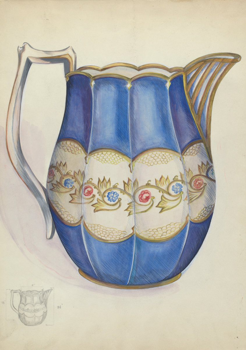 Pitcher by Ella Josephine Sterling (American, active c. 1935), 16X12"(A3)Poster Print