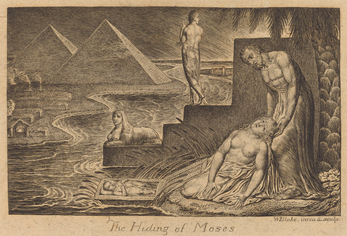 The Hiding of Moses by William Blake (British, 1757 - 1827), 16X12"(A3)Poster Print