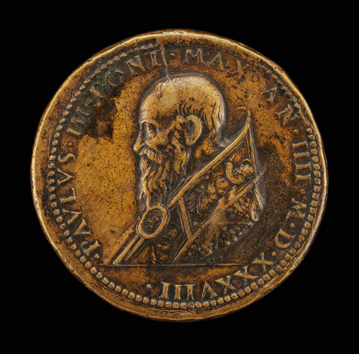 Paul III (Alessandro Farnese, 1468-1549), Pope 1534 [obverse] by Leone Leoni (Milanese, c. 1509 - 1590), 16X12"(A3)Poster Print
