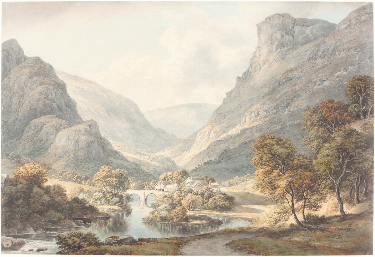A View of Dovedale by John Glover (British, 1767 - 1849), 16X12"(A3)Poster Print