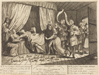 Cunicularii, or The Wise Men of Godliman in Consultation by William Hogarth (English, 1697 - 1764), 16X12"(A3)Poster Print