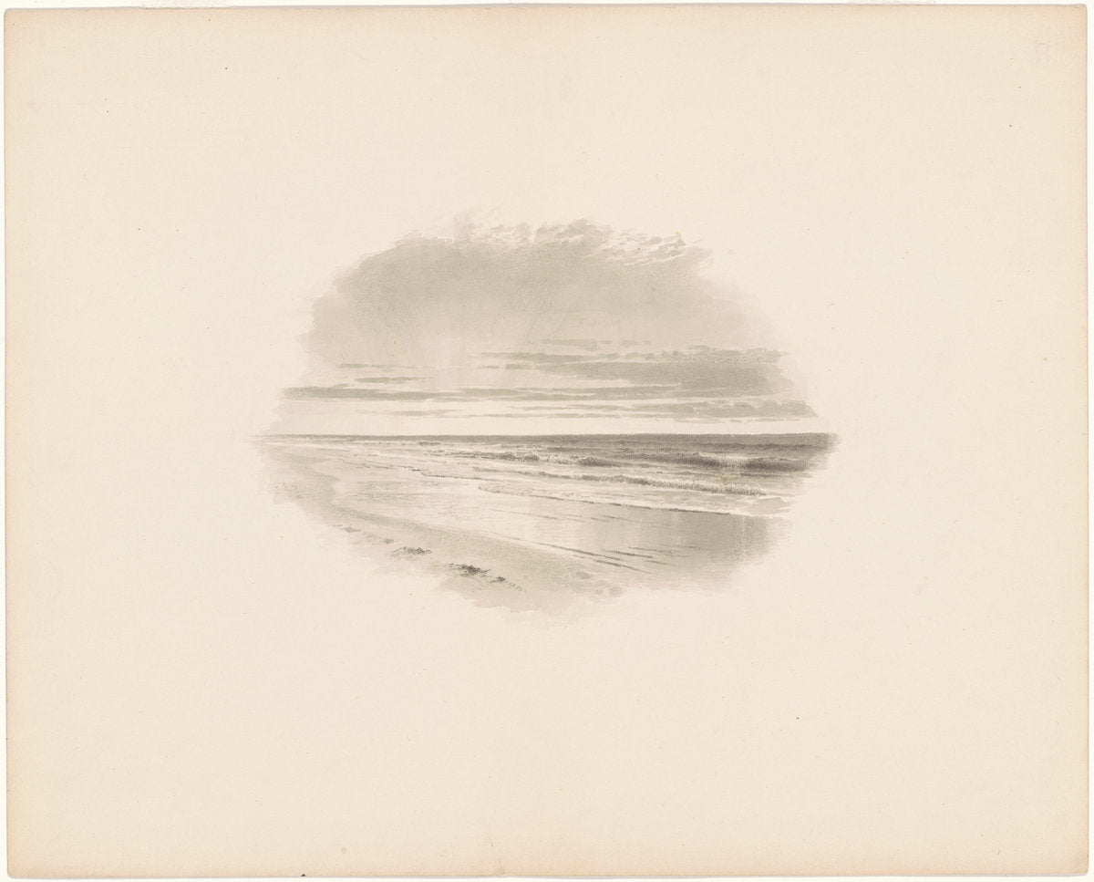 Seascape by William Trost Richards (American, 1833 - 1905), 16X12"(A3)Poster Print