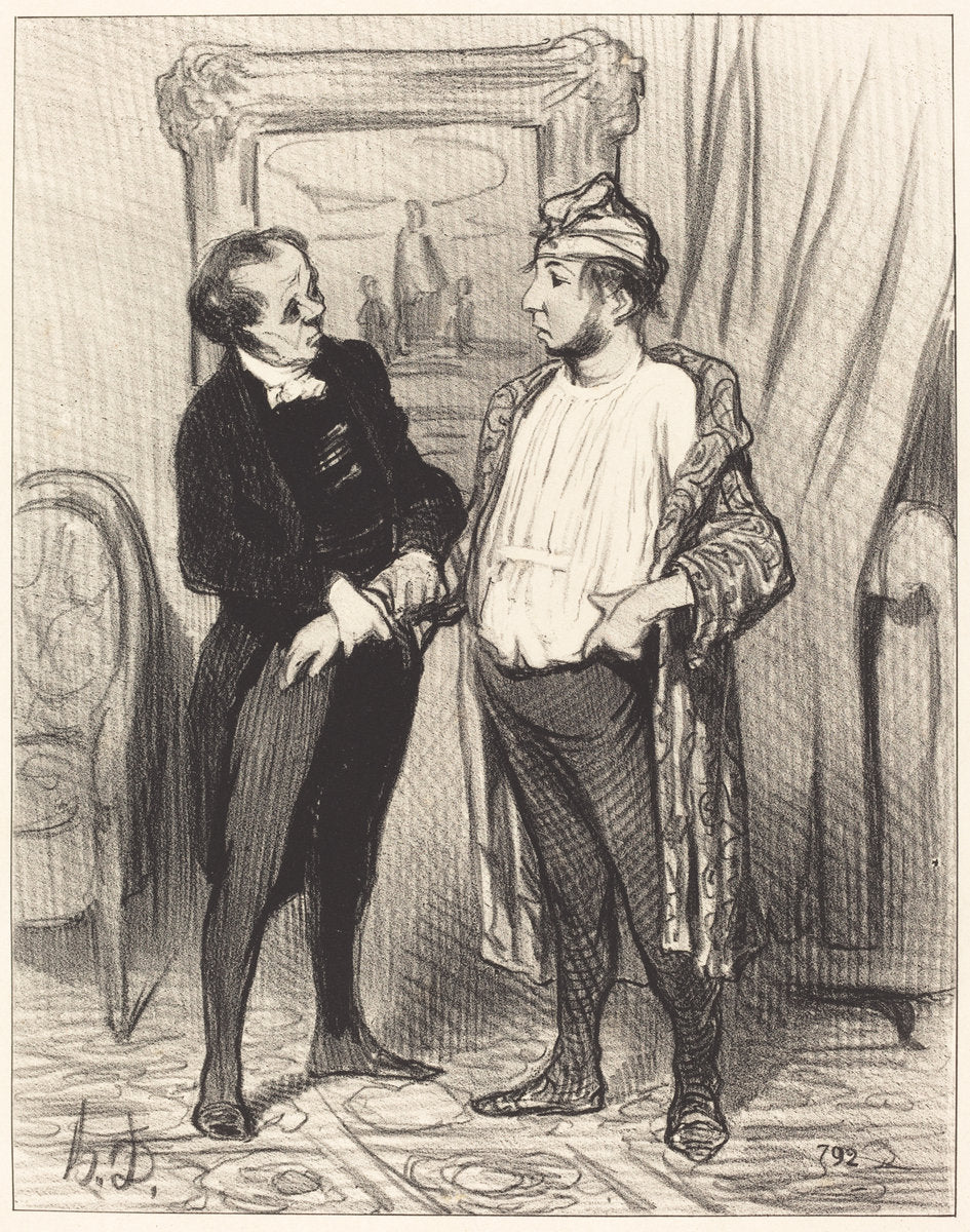 Mon cher je t'assure que je te... by Honoré Daumier (French, 1808 - 1879), 16X12"(A3)Poster Print