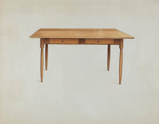 Shaker Kitchen Table by Ray Holden (American, active c. 1935), 16X12"(A3)Poster Print