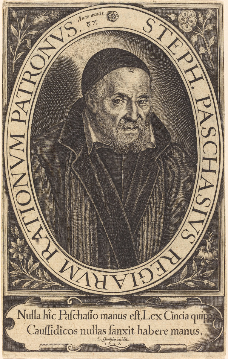 Stephanus Paschinus by Léonard Gaultier (French, 1561 - 1641), 16X12"(A3)Poster Print