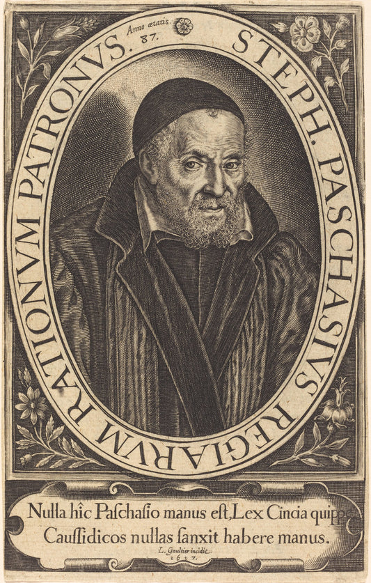 Stephanus Paschinus by Léonard Gaultier (French, 1561 - 1641), 16X12"(A3)Poster Print