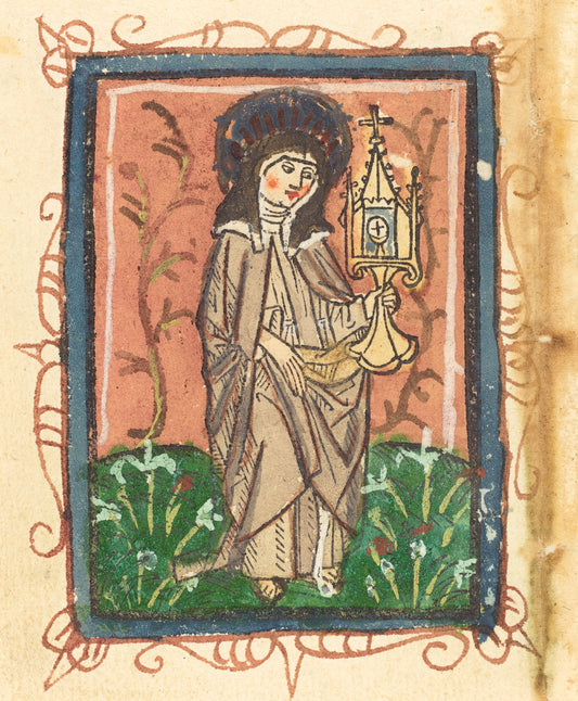 1470/1480 by German 15th Century (Saint Clare of Assisi), 16X12"(A3)Poster Print