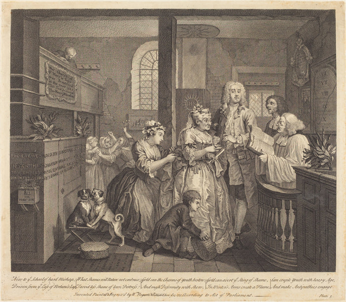 A Rake's Progress: pl.5 by William Hogarth (English, 1697 - 1764), 16X12