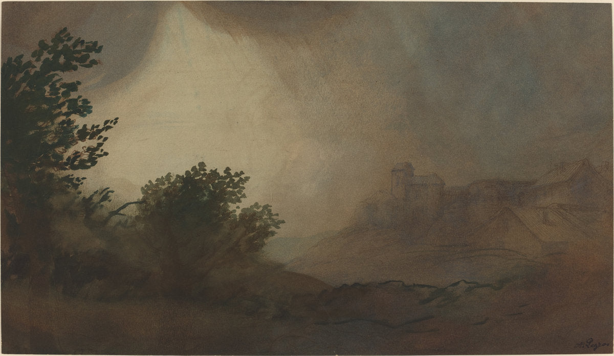Storm by Alphonse Legros (French, 1837 - 1911), 16X12"(A3)Poster Print