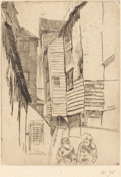 Little Smithfield by James McNeill Whistler (American, 1834 - 1903), 16X12"(A3)Poster Print
