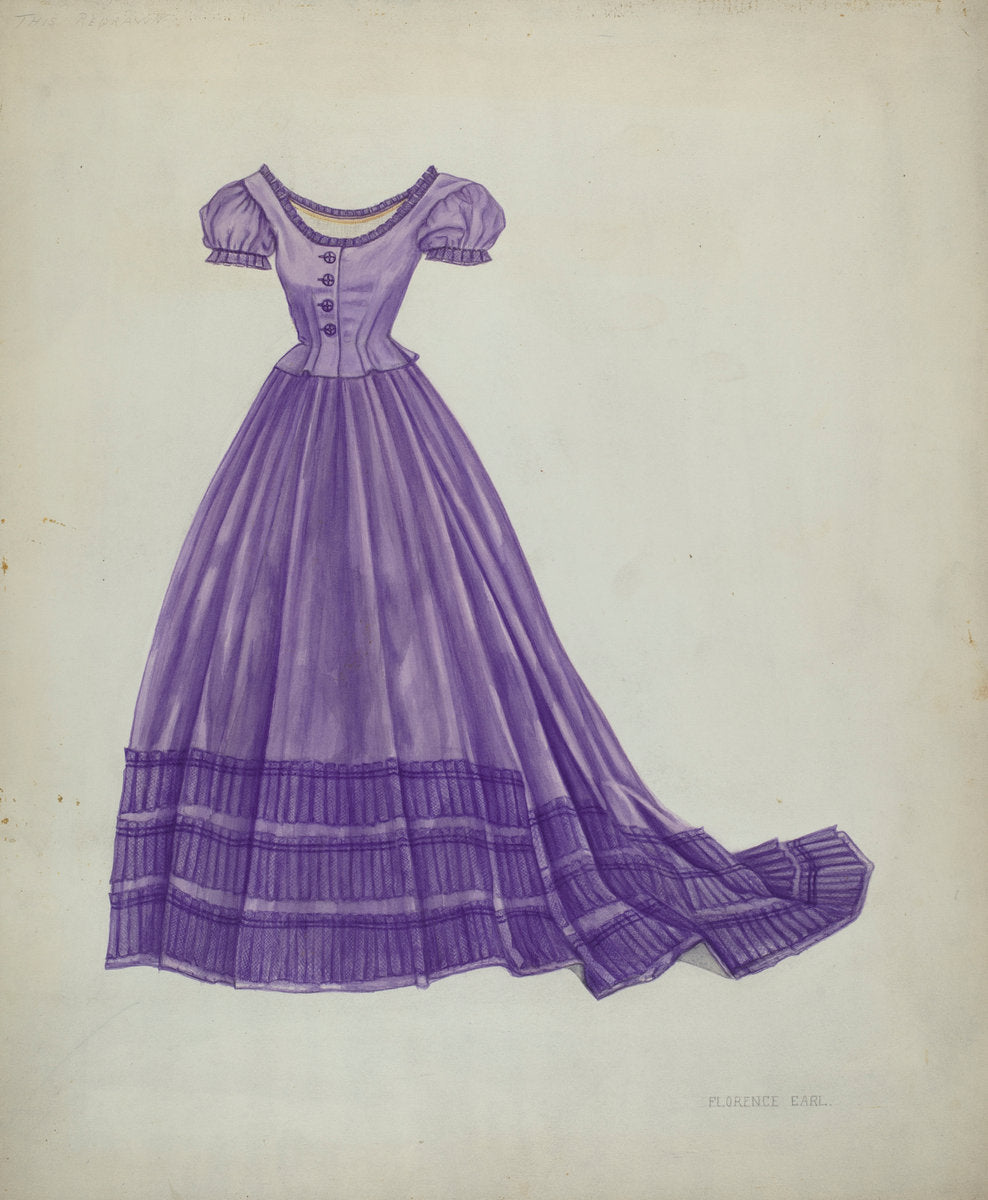 Dress by Florence Earl (American, active c. 1935), 16X12"(A3)Poster Print