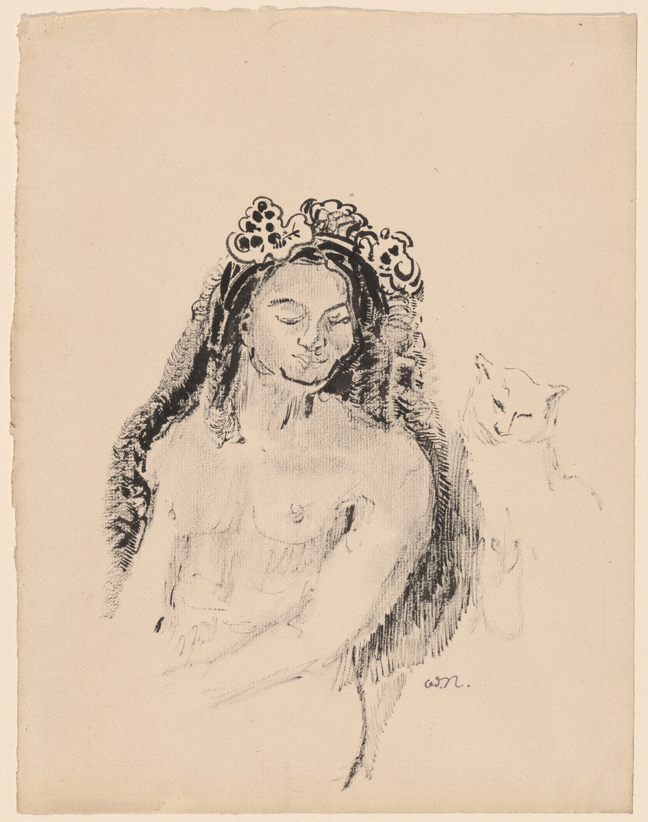 The Queen of Sheba (La Reine de Saba) by Odilon Redon (French, 1840 - 1916), 16X12"(A3)Poster Print