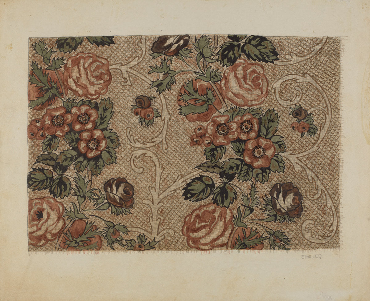 Glazed Chintz by Edith Miller (American, active c. 1935), 16X12"(A3)Poster Print