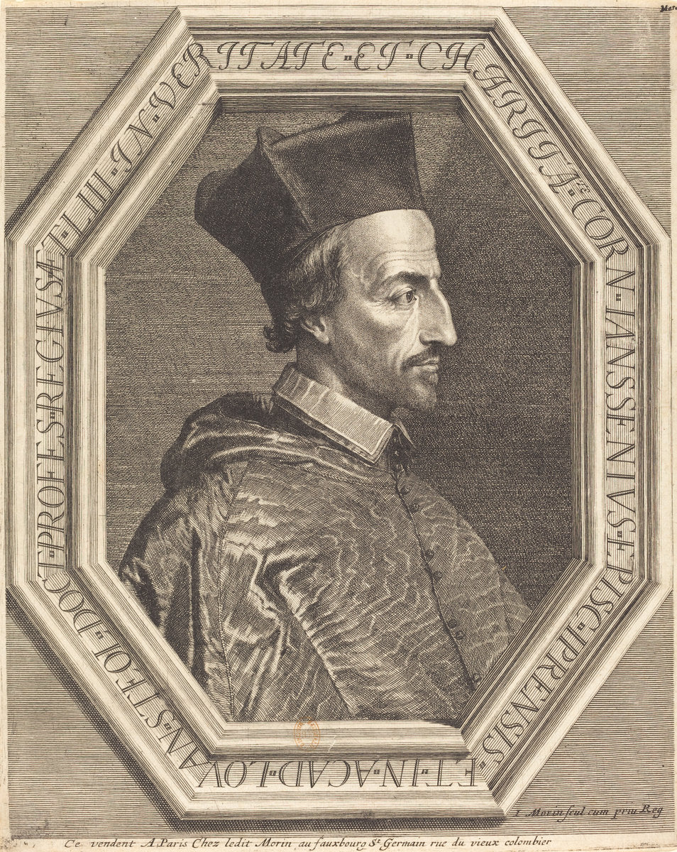 Corneille Jansenius, Bishop of Ypres by Jean Morin (French, c. 1600 - 1650), 16X12"(A3)Poster Print