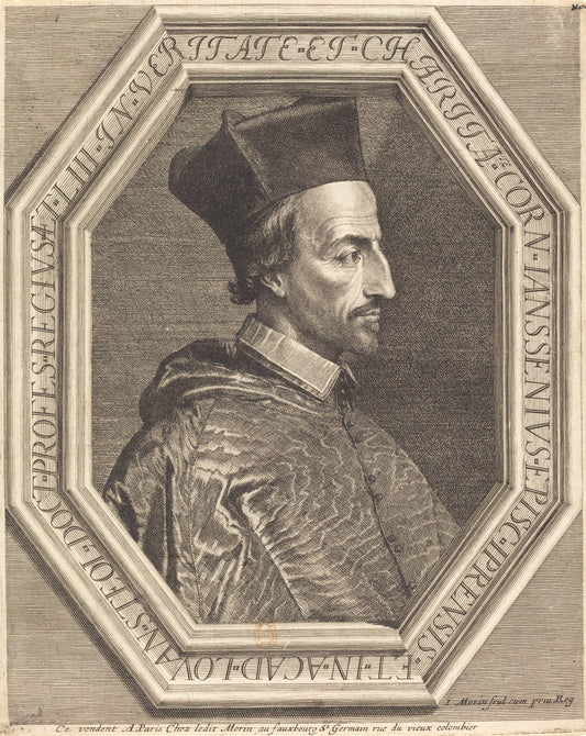 Corneille Jansenius, Bishop of Ypres by Jean Morin (French, c. 1600 - 1650), 16X12"(A3)Poster Print