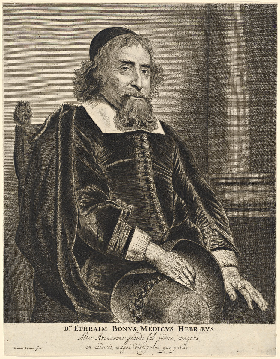 Ephraim Bonus by Jan Lievens (Dutch, 1607 - 1674), 16X12"(A3)Poster Print