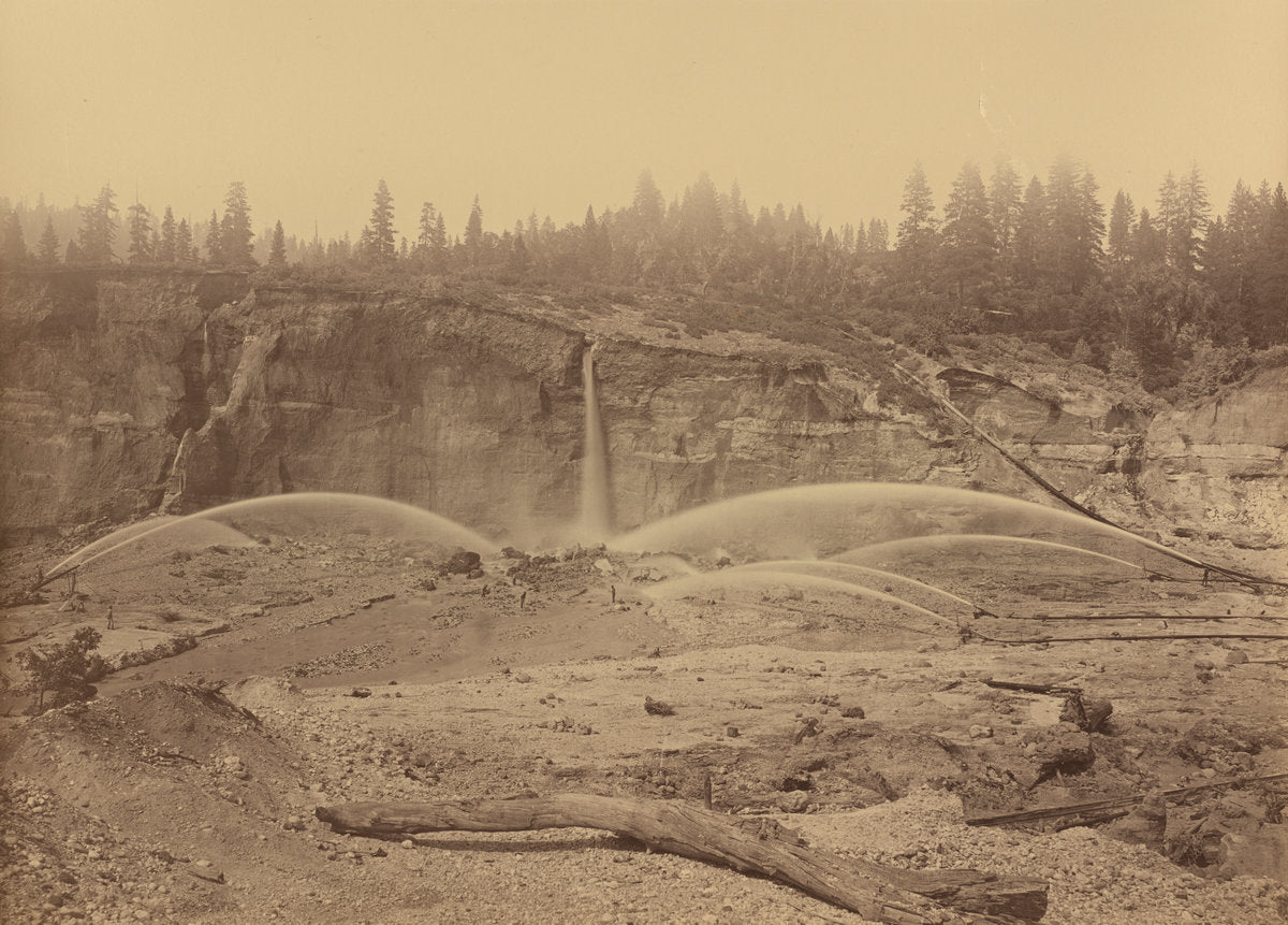 Malakoff Diggins, North Bloomfield, Nevada County by Carleton E. Watkins (American, 1829 - 1916), 16X12"(A3)Poster Print