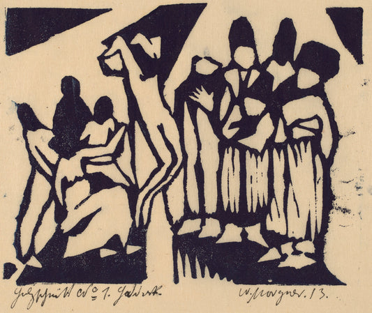 Crucifixion I by Wilhelm Morgner (German, 1891 - 1917), 16X12"(A3)Poster Print
