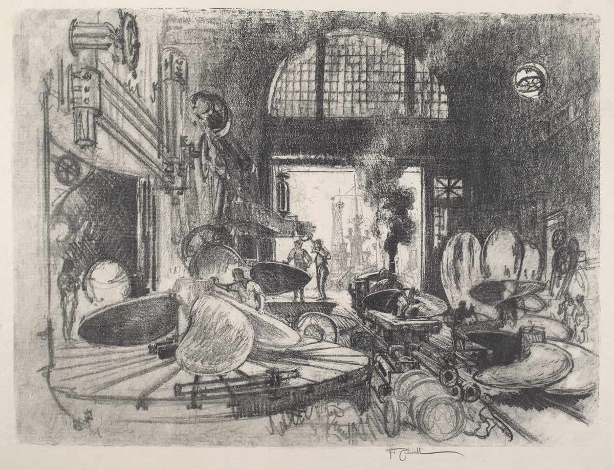 Making Propeller Blades by Joseph Pennell (American, 1857 - 1926), 16X12"(A3)Poster Print