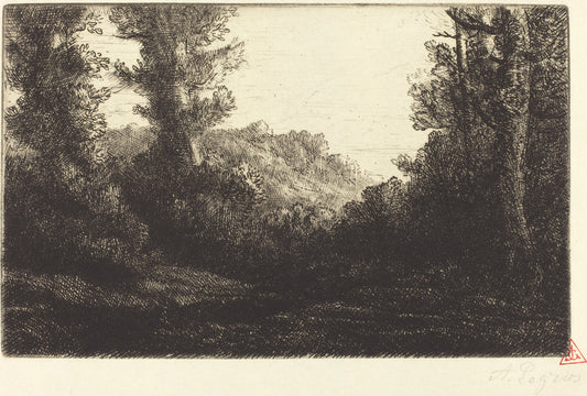 Edge of a Wood (Lisiere de bois) by Alphonse Legros (French, 1837 - 1911), 16X12"(A3)Poster Print
