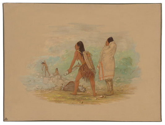 Flathead Indians by George Catlin (American, 1796 - 1872), 16X12"(A3)Poster Print