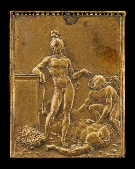 David Triumphant over Goliath by Moderno (Veronese, 1467 - 1528), 16X12"(A3)Poster Print