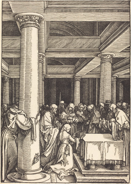 The Presentation of Christ in the Temple by Albrecht Dürer (German, 1471 - 1528), 16X12"(A3)Poster Print