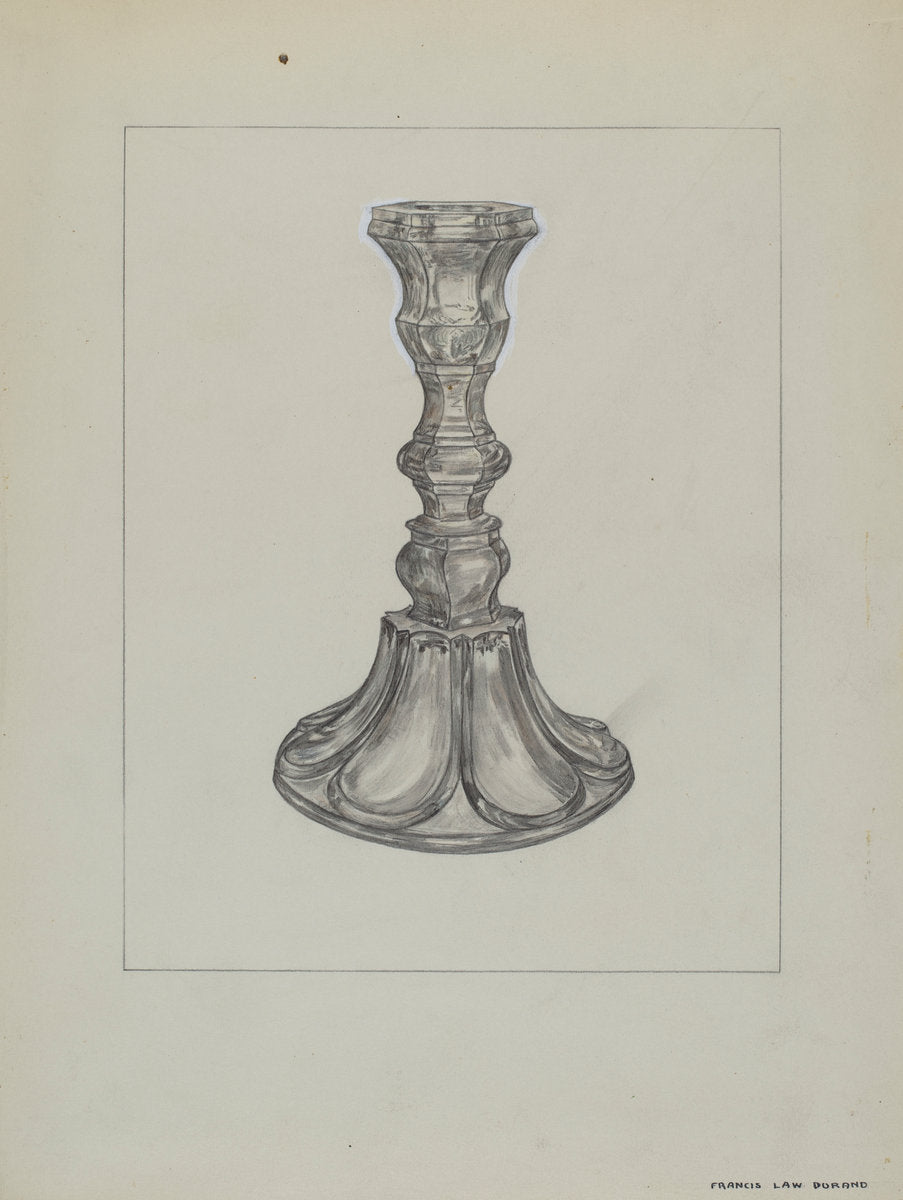 Candlestick by Francis Law Durand (American, active c. 1935), 16X12"(A3)Poster Print
