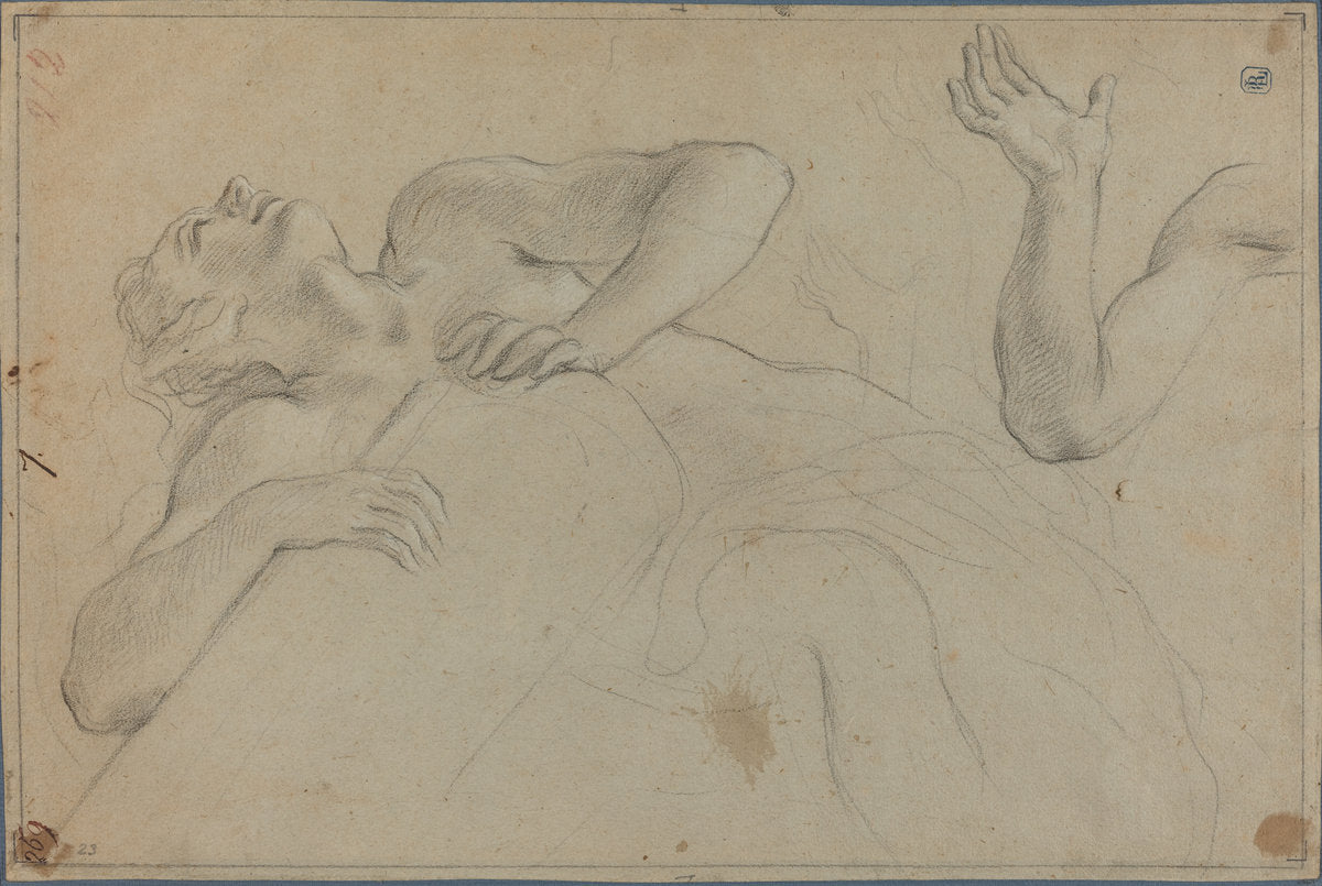 Satyr Leaning on a Column by Anton Domenico Gabbiani (Florentine, 1652 - 1726), 16X12"(A3)Poster Print