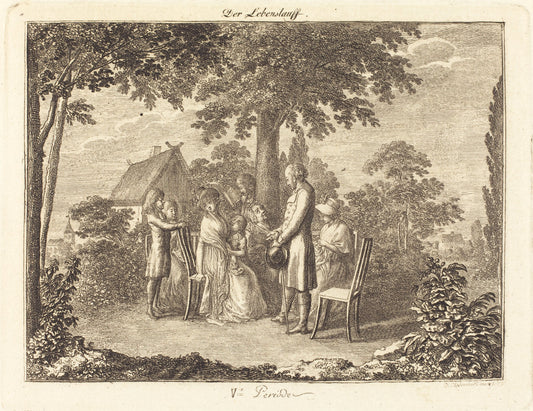 Family Grown by Daniel Nikolaus Chodowiecki (German, 1726 - 1801), 16X12"(A3)Poster Print