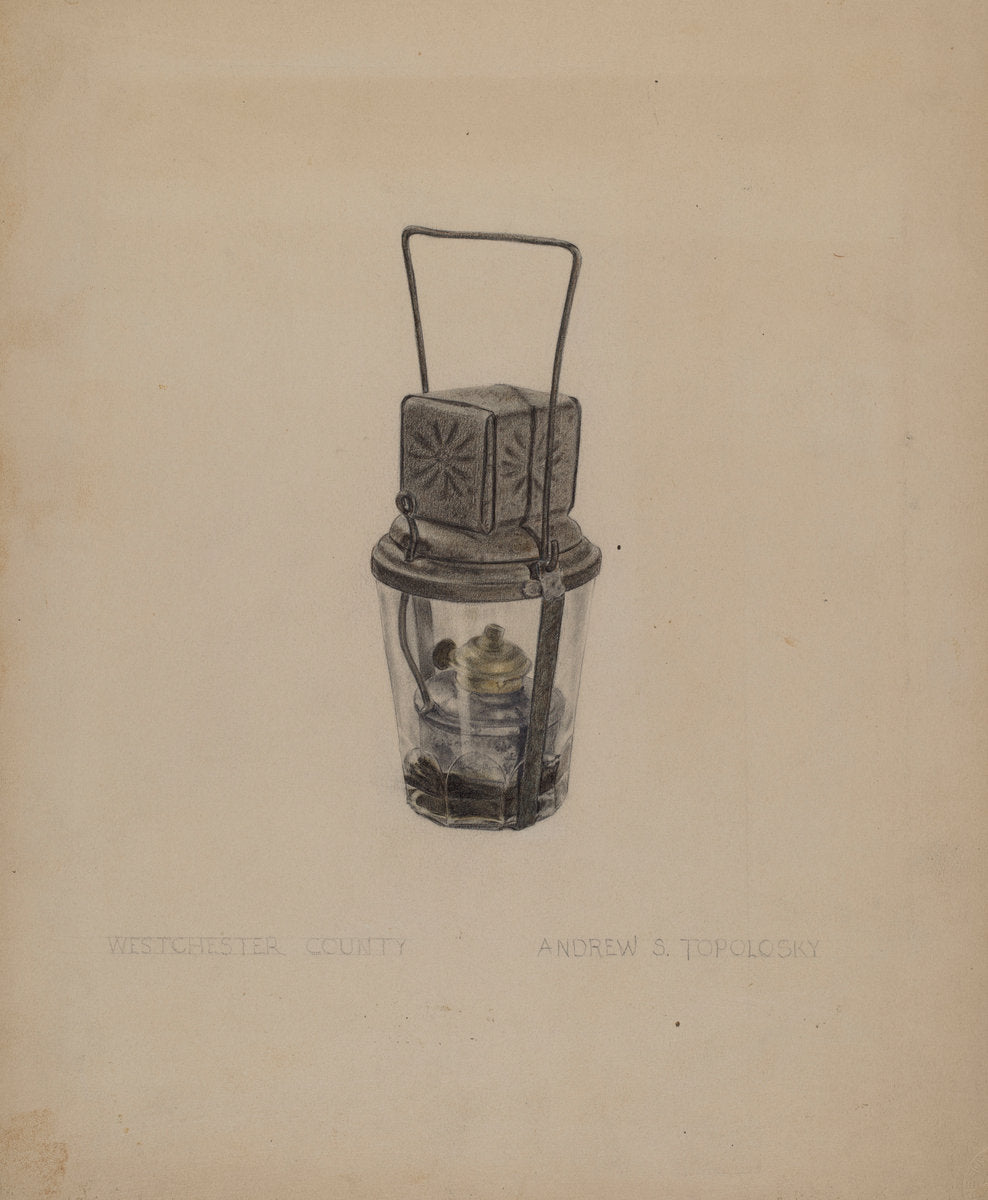 Oil Lamp by Andrew Topolosky (American, active c. 1935), 16X12"(A3)Poster Print