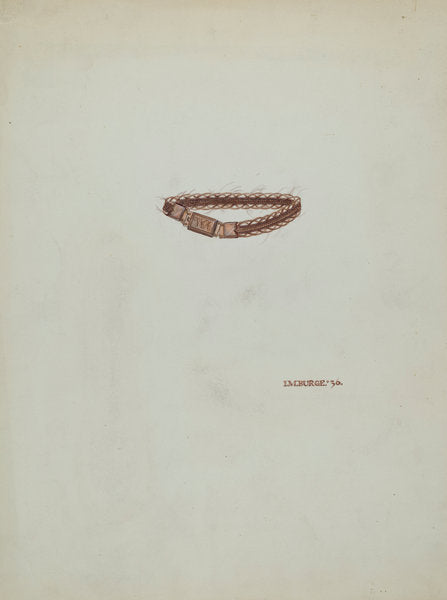 Woven Hair Bracelet by Irene M. Burge (American, active c. 1935), 16X12"(A3)Poster Print