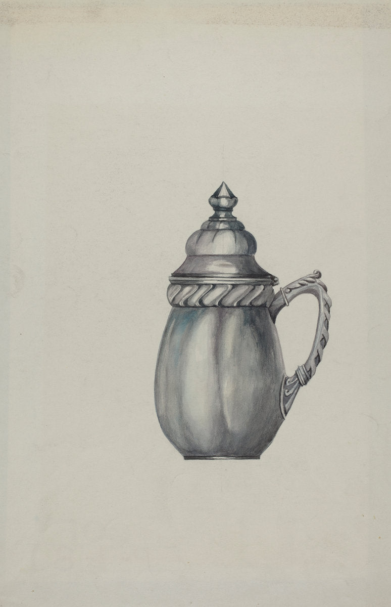 Pewter Honey Jar by Beulah Bradleigh (American, active c. 1935), 16X12"(A3)Poster Print