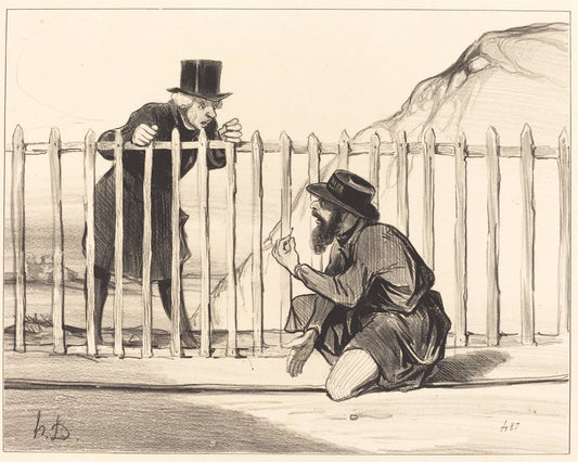 Ah! ben... le convoi... peut se flatter de l'échapper... by Honoré Daumier (French, 1808 - 1879), 16X12"(A3)Poster Print