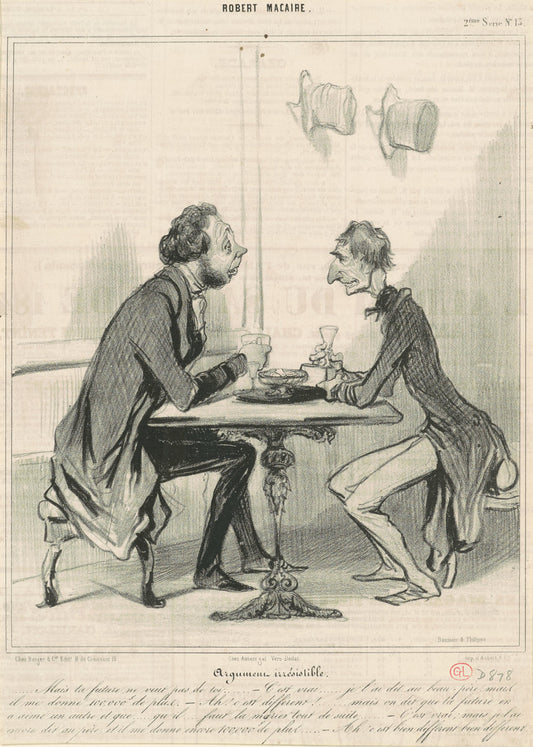 Argument irrésistible by Honoré Daumier (French, 1808 - 1879), 16X12"(A3)Poster Print