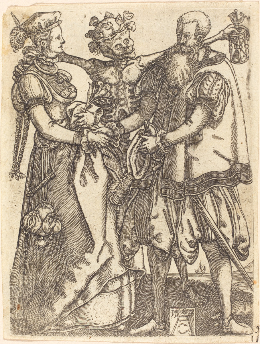 Dance of Death IV by Master A.C. (German, active c. 1562), 16X12"(A3)Poster Print