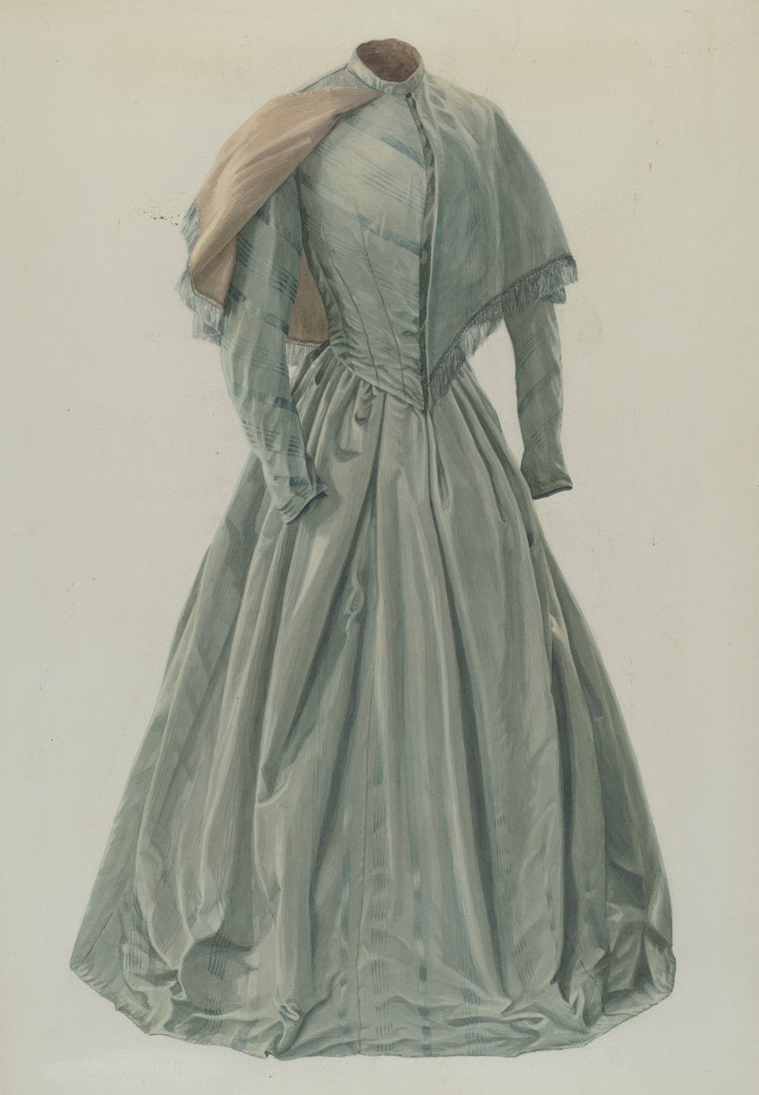 Gown by Douglas Campbell (American, active c. 1935), 16X12"(A3)Poster Print