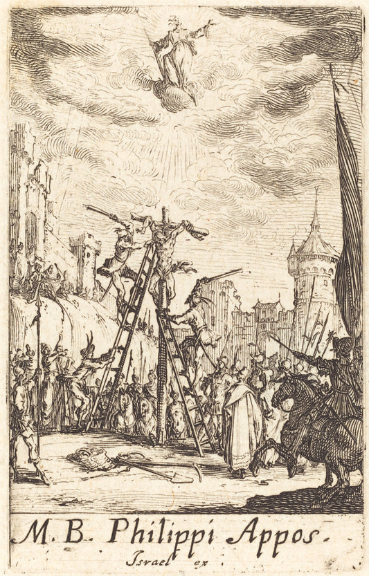 The Martyrdom of Saint Philip by Jacques Callot (French, 1592 - 1635), 16X12"(A3)Poster Print